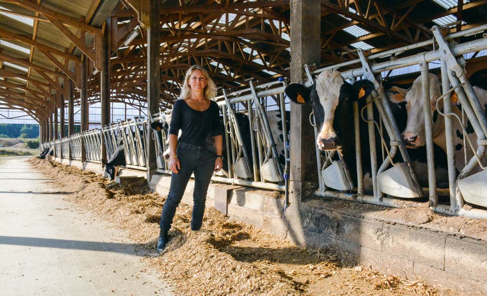 Katell Guays aime son métier, mais souffre comme beaucoup d’autres de la crise laitière qui génère « une tension financière permanente sur l’exploitation. »