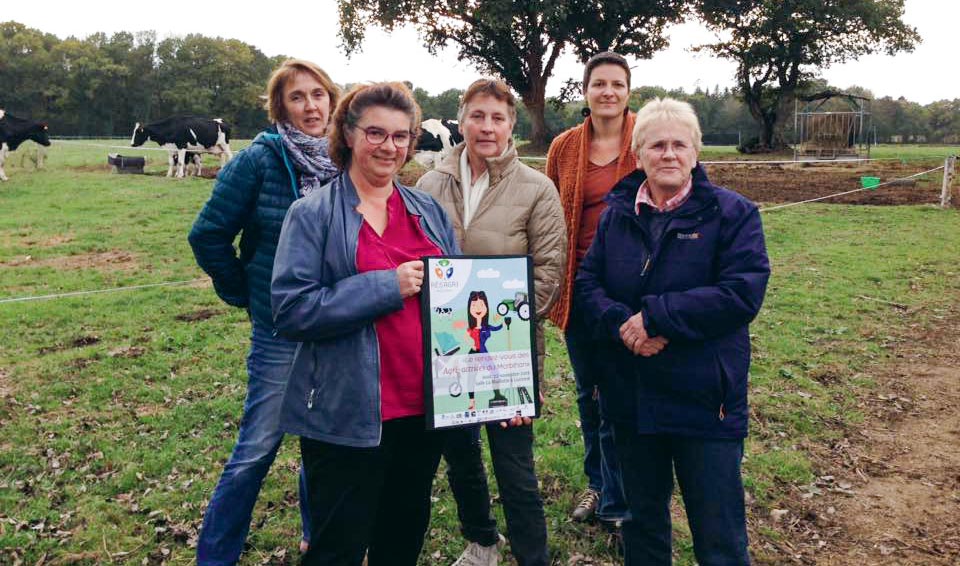 Les responsables de la commission féminine de Rés'agri, qui organise la journée du 22 novembre à la salle de la Maillette, à Locminé. - Illustration « Nous sommes des agri-actrices »