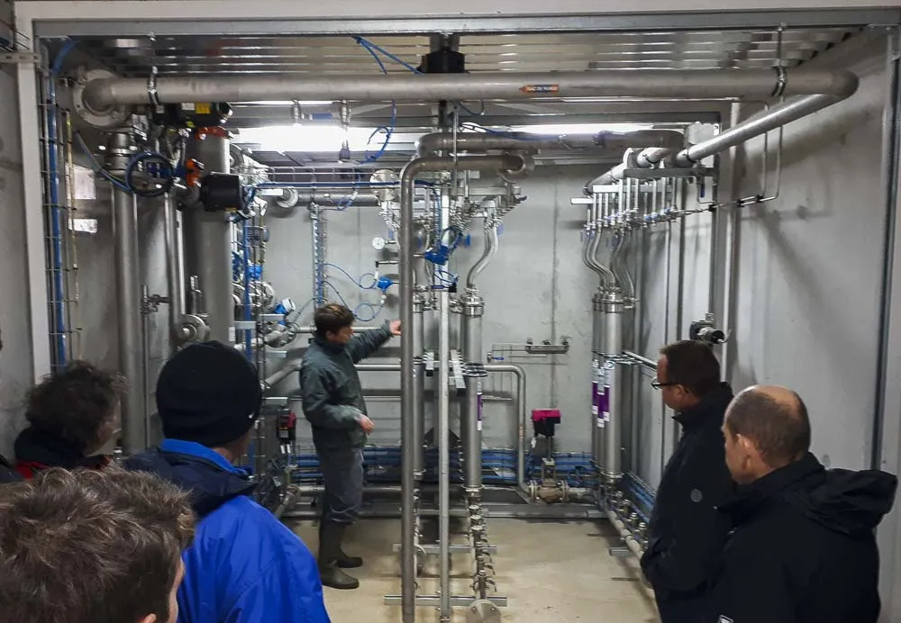 Le local abritant les membranes de purification du biométhane. - Illustration Biométhane agricole : une première dans le Finistère