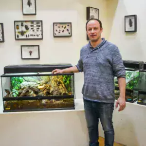 Olivier Dupont, gérant de l’insectarium