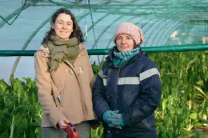 Marine Robast, à droite, et Morgan Ody, ont organisé une réunion d'information à Saint-Jean Brévelay, à laquelle ont assisté une trentaine de maraîchers du département.