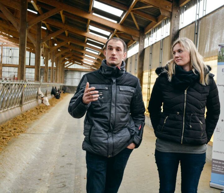 Marine et Steven Vilboux, les deux associés du Gaec de Bouquidy.