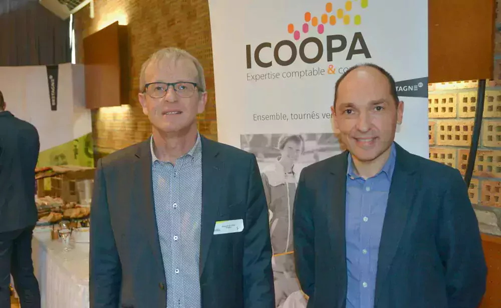 De gauche à droite, Dominique Le Dantec, président d’Icoopa, et Ronan Moalic, directeur. - Illustration Équilibrer temps de travail et de repos