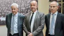 De gauche à droite, les responsables de la Sica de Saint-Pol-de-Léon : Jean-Michel Péron, secrétaire général ; Marc Keranguéven, président et Olivier Sinquin, directeur.