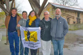 De gauche à droite : Stéphane Galais ; Mickaël Romé ; Charlotte Kerglonou-Mellier ; Éric Duverger ; Sébastien Vétil