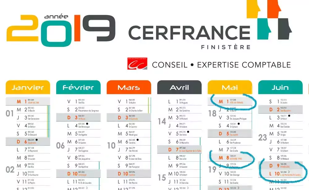 - Illustration Comment bien gérer les jours fériés en 2019 ?