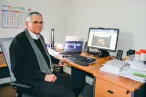 Philippe Faverdin, directeur de recherche à l’Inra, a participé au développement du scanner laser permettant de représenter l’animal en 3D en entier, au centimètre près.