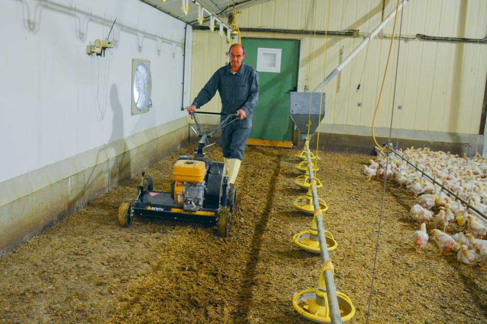  - Illustration Une litière aérée et homogène grâce au scarificateur