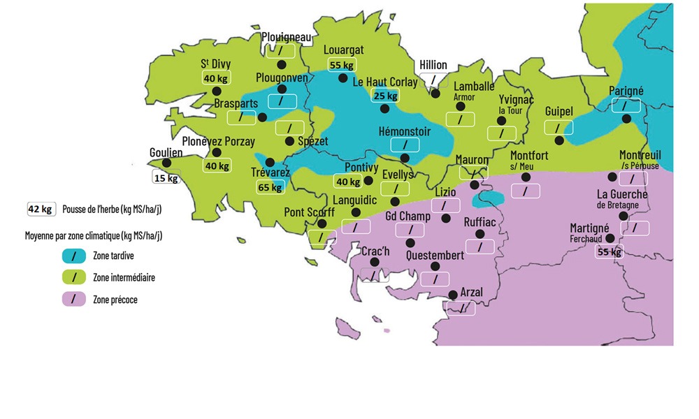 16556 light - Illustration Observatoire des fourrages Bretagne : 42 kg MS/ha/jour