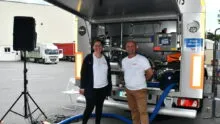 Des salariés lors de la visite du site