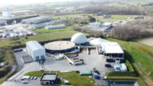 L'unité de méthanisation Enerfées vue du ciel