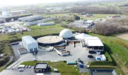 L'unité de méthanisation Enerfées vue du ciel