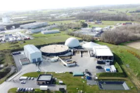 L'unité de méthanisation Enerfées vue du ciel
