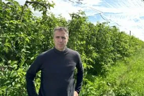 Arboriculteur dans son verger