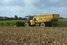 Ensileuse dans un champ