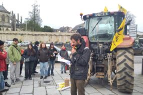 Une mobilisation agricole à Quimper