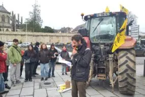 Une mobilisation agricole à Quimper
