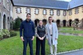 3 étudiants. De g. à dr. : Simon Canuel, Marie Le Goff et Baptiste Ysope