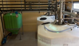 Machine à soupe dans un élevage porcin