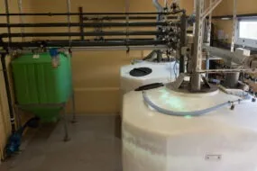 Machine à soupe dans un élevage porcin