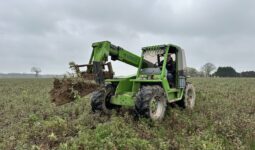 Réalisation d'un profil 3D à l'aide d'un télescopique dans une parcelle agricole