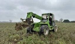 Réalisation d'un profil 3D à l'aide d'un télescopique dans une parcelle agricole