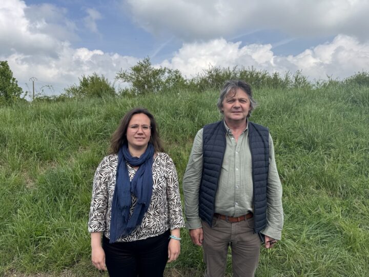 Les responsables professionnels devant de l'herbe