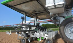 Robot Farmdroid dans un champ