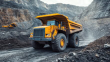 Un camion dans une mine