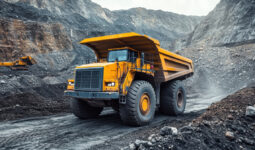 Un camion dans une mine