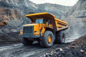 Un camion dans une mine