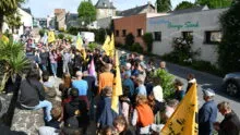 manifestants de la Confédération paysanne