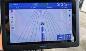 terminal de guidage dans une cabine de tracteur