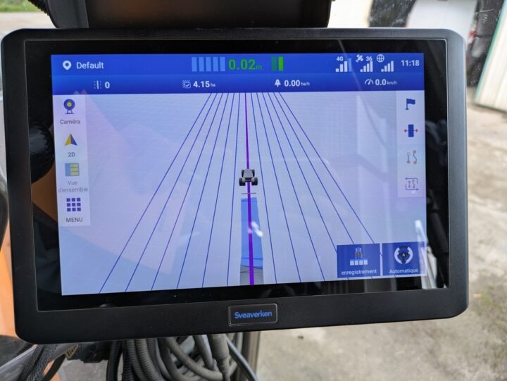 terminal de guidage dans une cabine de tracteur