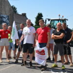 Un groupe de syndicalistes