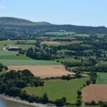 Vue aérienne d'un paysage bocager