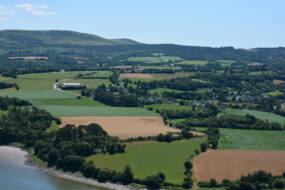 Vue aérienne d'un paysage bocager
