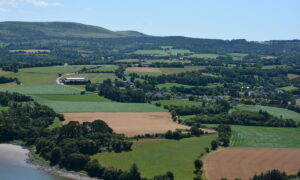 Vue aérienne d'un paysage bocager