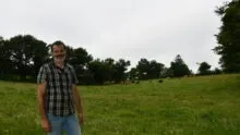 éleveur devant ses prairies