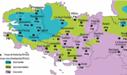 carte de la pousse de l'herbe en bretagne du 25 au 30 juin