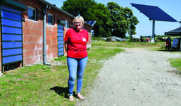 une éleveuse sur sa ferme