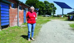une éleveuse sur sa ferme