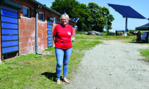 une éleveuse sur sa ferme