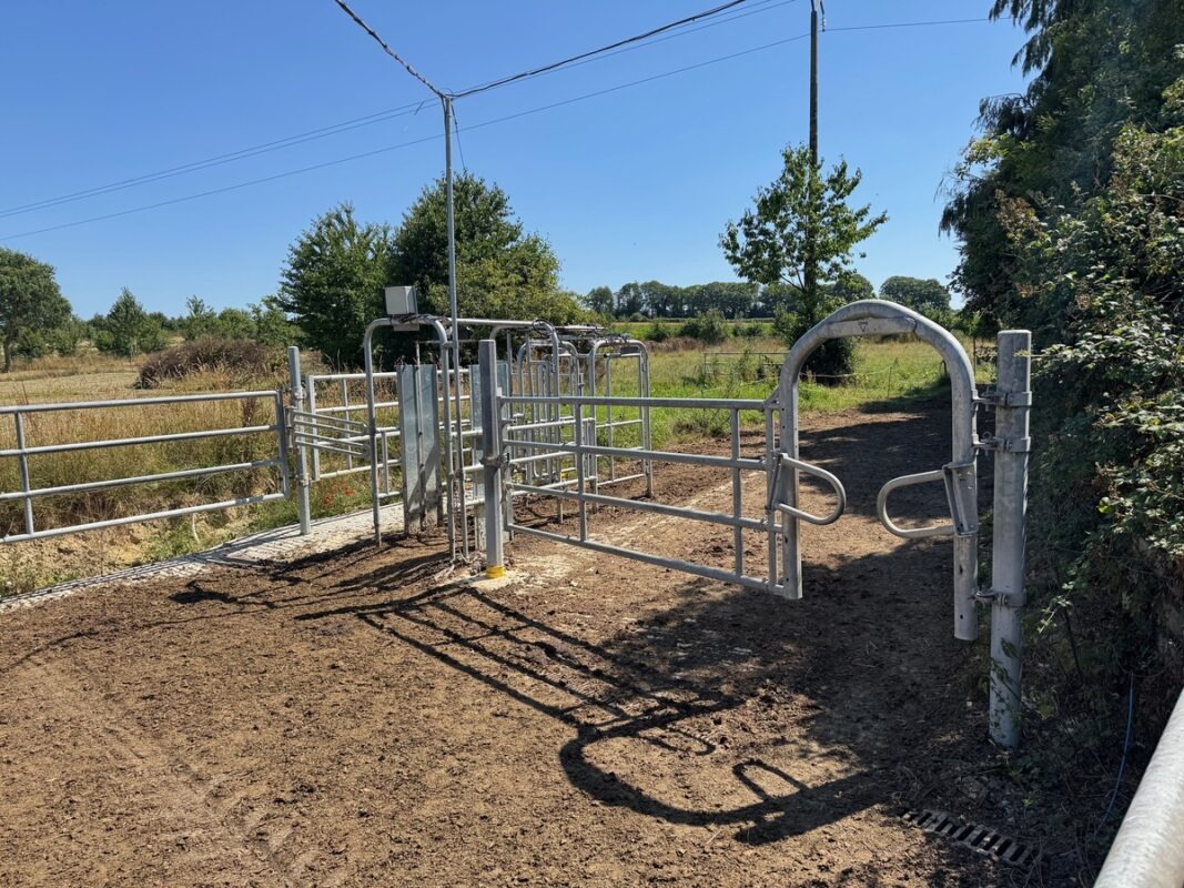 La porte de pâturage gère les sorties des animaux vers les paddocks. 