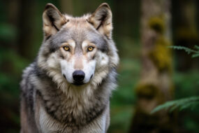 Un loup de face