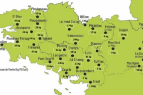 carte de la pousse de l'herbe en bretagne du 30 septembre au 6 octobre 2025