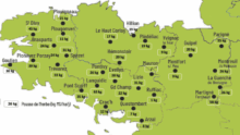carte de la pousse de l'herbe en bretagne du 7 au 14 octobre 2025
