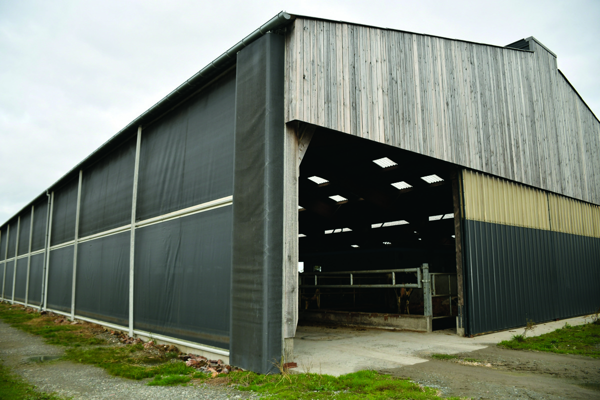 extérieur d'une stabulation pour vaches laitières