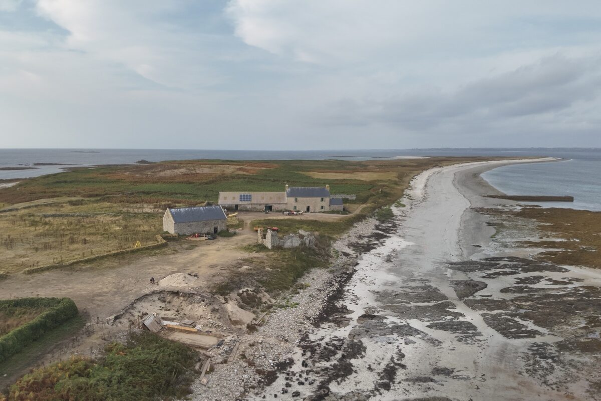 L'île Béniguet vue du ciel - Illustration 5 000 ans d’agriculture