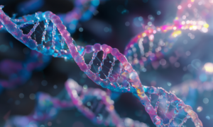 Gros plan sur un brin d'ADN